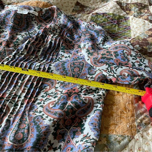 Veronica Beard Lowell Silk Paisley Blouse women’s Size 6 chiffon long sleeve - Picture 7 of 8